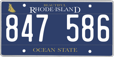 RI license plate 847586