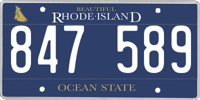 RI license plate 847589