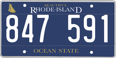 RI license plate 847591