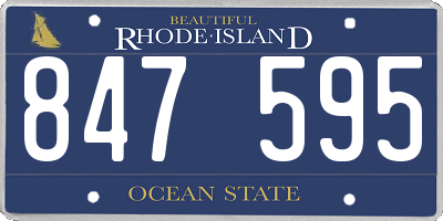 RI license plate 847595