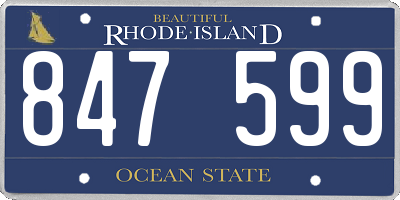 RI license plate 847599