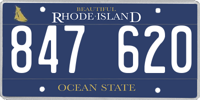 RI license plate 847620