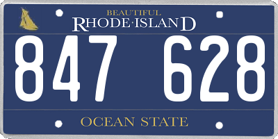 RI license plate 847628