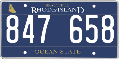 RI license plate 847658