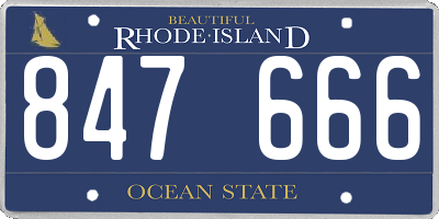 RI license plate 847666