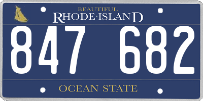 RI license plate 847682