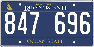 RI license plate 847696