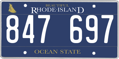 RI license plate 847697