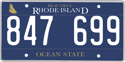 RI license plate 847699
