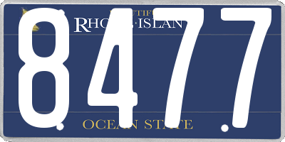 RI license plate 8477