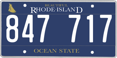 RI license plate 847717