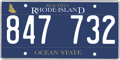RI license plate 847732