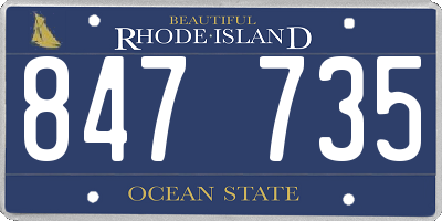 RI license plate 847735