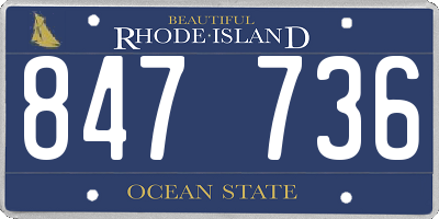 RI license plate 847736