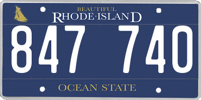 RI license plate 847740