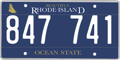RI license plate 847741