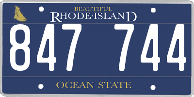 RI license plate 847744