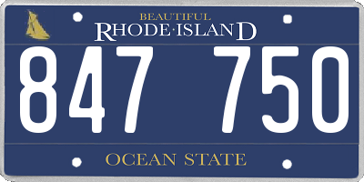 RI license plate 847750