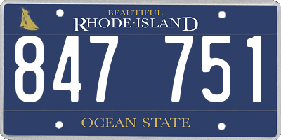 RI license plate 847751