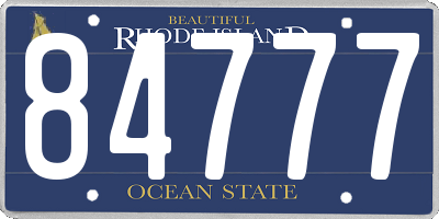 RI license plate 84777