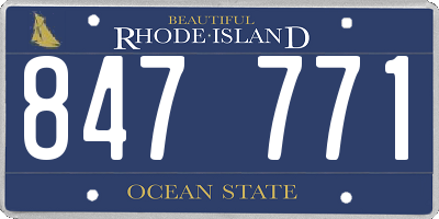 RI license plate 847771