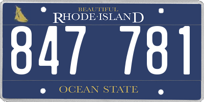 RI license plate 847781