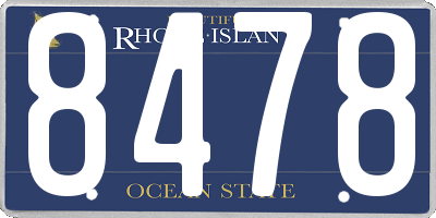 RI license plate 8478