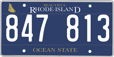 RI license plate 847813