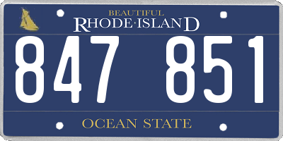 RI license plate 847851