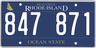 RI license plate 847871