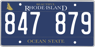 RI license plate 847879