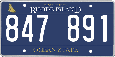 RI license plate 847891
