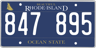 RI license plate 847895
