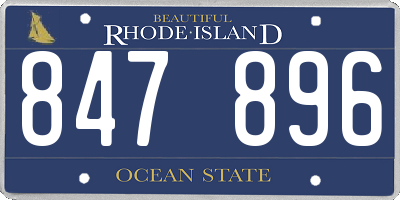 RI license plate 847896