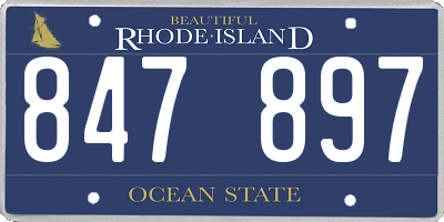 RI license plate 847897
