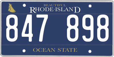RI license plate 847898