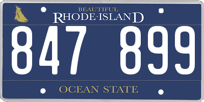 RI license plate 847899