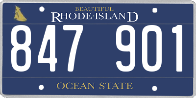 RI license plate 847901