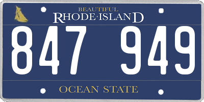 RI license plate 847949