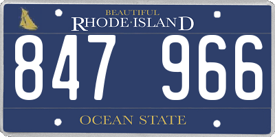 RI license plate 847966