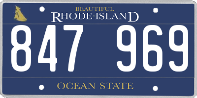 RI license plate 847969