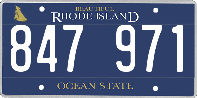 RI license plate 847971