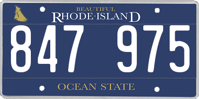 RI license plate 847975