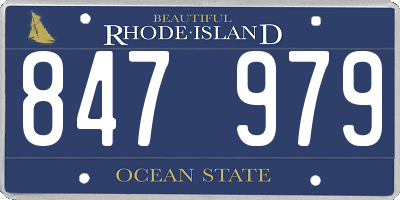 RI license plate 847979