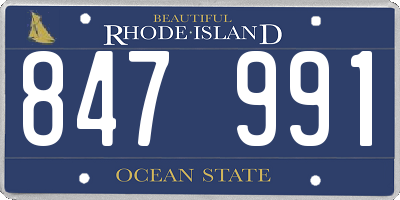 RI license plate 847991