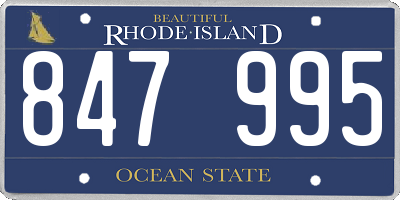RI license plate 847995