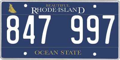 RI license plate 847997
