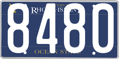 RI license plate 8480