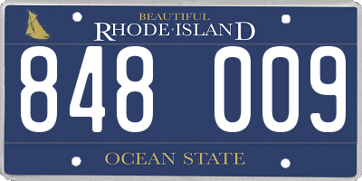 RI license plate 848009