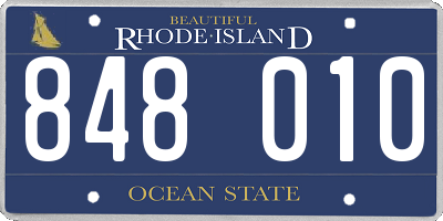 RI license plate 848010